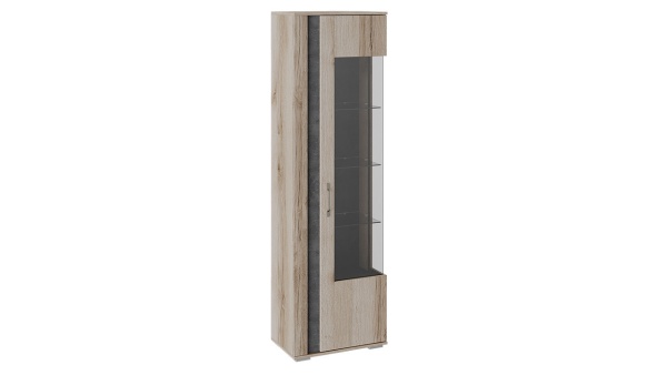 Шкаф для Посуды «Брайтон» (Камень/Дуб Делано)/Ш-594 × В-1974 × Г-387 мм